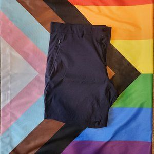 Eddie Bauer Horizon Guide Wander Shorts 38 - Mens Performance Stretch (Navy Blue